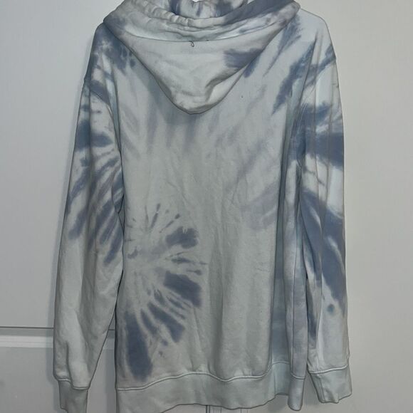 Quiksilver thick tie dye style surfer beach hooded hoodie sweatshirt XL slim - Picture 4 of 4